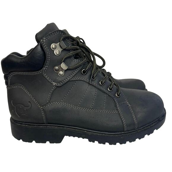 Texas Steer black work/safety boots men 8.5 slip & Oil resistant . - Picture 1 of 8